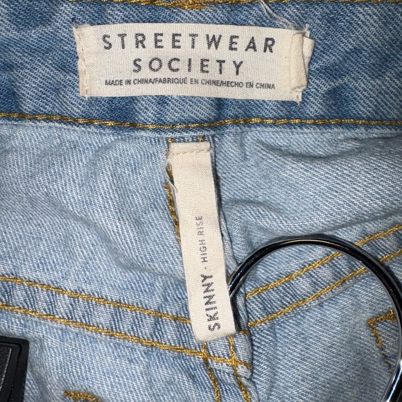 Light-wash Ripped Jeans Skinny High Rise - Picture 3 of 3